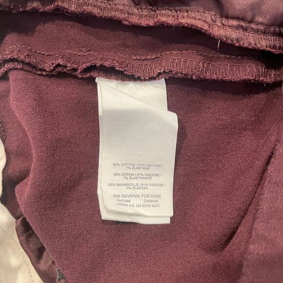 J. Crew Campbell Trouser • Maroon • Women's Size 14 - Picture 9 of 9